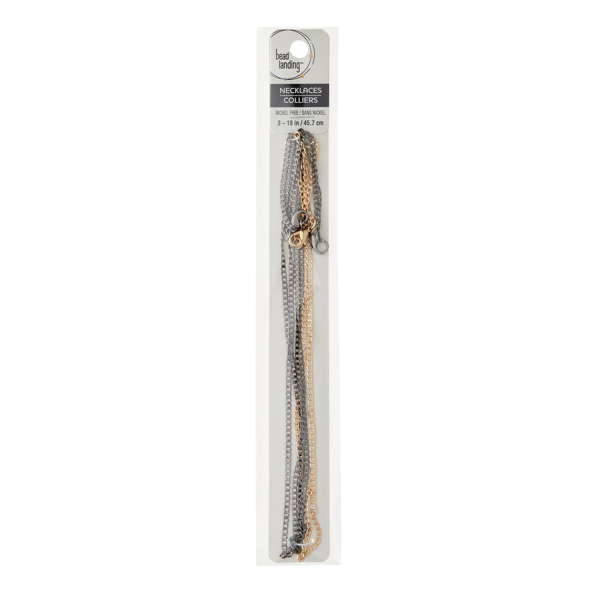 12 Packs: 3 ct. (36 total) 18" Mixed Metal Chains by Bead Landing™